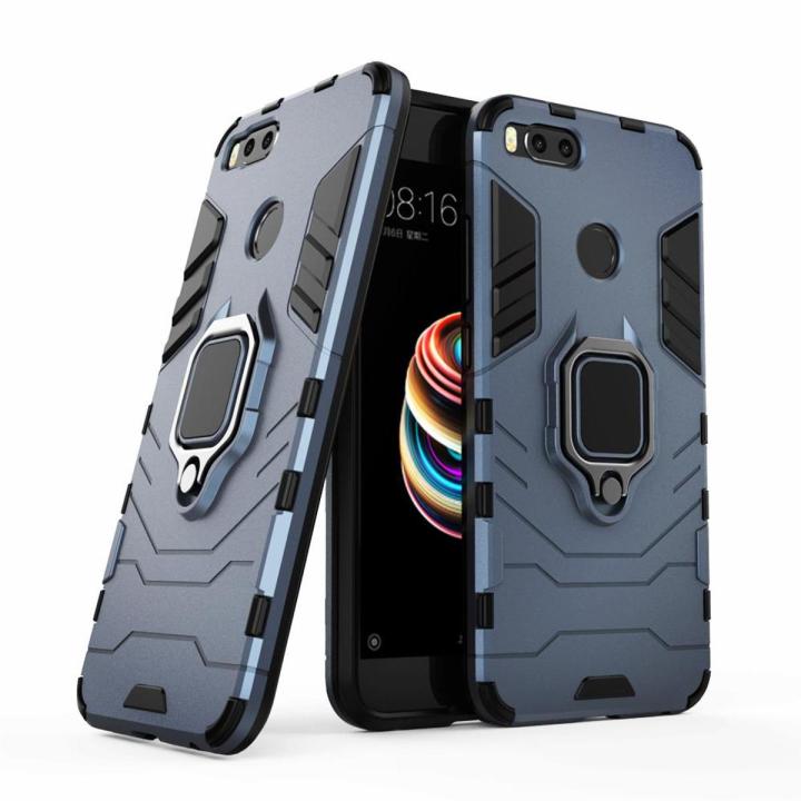 for Xiaomi Mi 5X A1 Case MI5X MIA1 Shockproof Ring Stand Bumper Silicone + PC Phone Back Cover for Xiomi Mi A1 5X Funda Coque