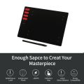 T505 Graphics Drawing Tablet Ultralight Art Creation Sketch Battery-free Stylus 30 Pen Nibs 8192 Levels Pressure 8 Shortcut Keys. 