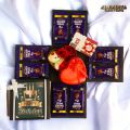 Birthday Chocolate`s Gif,t Including 8 Choco ,Teddy Bear, Flower, Whishes Card, Gift Wrapping, Sticke`s. 