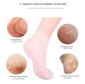 Silicon Socks - 1 Pair Silicone Moisturizing Gel Heel Socks Exfoliating And Preventing Dryness Foot Skin Rejuvenation Foot Care Elastic Sock Eatop -  Free Size Silicon Moisturizing Socks For Women. 