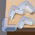  4Pcs Soft PVC Desk Table Guard Edge Child Safety Corner Protector, Clear Safety Soft Plastic Table Desk Corner Guard Protector. 