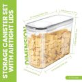 Fast Forward Cereal Containers Storage - Airtight Food Storage Containers For Pantry Organization And Storage - Canister Sets For Kitchen Counter. 