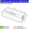 1 Cell / 2 Cell / 8 Cell / 10 Cell *18650 Battery DIY Power Bank Case (Cell Not Included) By Electrica. 