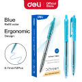 Deli - EQ02130-Xtream Retractable Ball Point Pen((12Pens/Box) - Blue. 