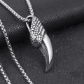 [ New ] Special Forces Popular Ornament Wolf Tooth Eagle Claw Pendant with Pearl Chain Suit Boys Fashion Necklace Pendant. 