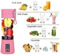 Portable Electric USB Juice Maker Juicer Bottle Blender Grinder Mixer,6 Blades Rechargeable Bottle with (Multicolor, 6 Blade). 