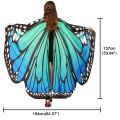 Colorful Butterfly wing cape shawl Flowing Lightweight Sheer shawl Delicate One size Fairy ladies cape for Halloween costume. 