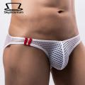 Men Low Waist Briefs Low-rise See-through Hollow Out Hip Lifting U-convex Men Briefs Men Underwear. 