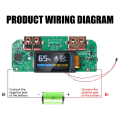 22.5W Fast Charging Module TFT Color Screen Digital Display Mobile Power 3.7V Ternary Lithium Battery Motherboard DIY Recharge Multi Feature Display (Volt, Ampere, Real Time, Watt) 1 Input C-Type & 2 USB-A Type-C PD, QC, APPLE, FCP, SCP, VOOC Protocols. 