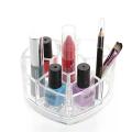 Heart Shaped Cosmetic Display Pen Cases Stand Box Makeup Organizers Storage Rack plastic cosmetic box  Best for Gift. 