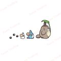Fuwo Trading Car Stickers Naughty Cartoons Decor Motorcycle Decals My Neighbor Totoro with Oak Seeds Decorative Accessories PVC. 
