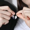 Couple Necklace Attracting Magnet Chain A Pair Of Stitching Attracting Individuality Necklace For Women Men. 