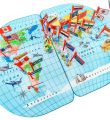 Wooden World Map With Recognition 30 Countries Flags KS. 