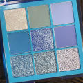 9 Colors Makeup Green Eyeshadow Pallete Blue Eyeshadow Palette Shimmer Glitter Matte Shades Neon Shiny Eye Shadow Eye Pigments. 