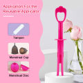 【In vogue】 Menstrual Cups Applicator Tool Easy Insertion Reusable Period Cup Tampon Applicator Menstrual Disc Booster. 