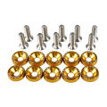 Motorcycle Fancy Bolts with Washer 10 Pcs Set / Universal Bike Chain Cover Bolts / Number Plate Bolts Set. 
