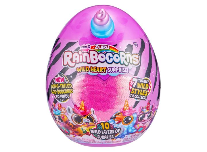 Rainbocorns Wild Heart Surprise Series 3 blue and Purple Horn Plush