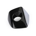 Black Silver Front Left Door Handle Key Hole Cover Cap Trim for -Audi. 