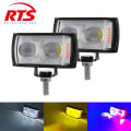 1 Pc Dual Lens Projector Bike Light – LED Fog Light with 4 Colors (White, Yellow, Mixed, Flash) – Dolphin Projector Car Light – Night Vision Mini Projector Lens for Motorcycle & Jeep. 