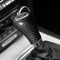 【VA VA VOOM】(New) FG carbon fiber gear shift knob cover trim sticker for Mercedes W204 W212 W169 CLS A C E G GLK class auto. 