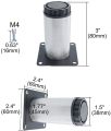 3 Inch Furniture Legs, Stainless Steel Adjustable Furniture Legs Pack of 4,  Heavy Duty Rust-Resistant Metal Feet for Sofa, Cabinets, Tables, and Bed Frames, Durable Furniture Replacement Legs for Home, Office, Kitchen, Easy Installation, Anti-Slip Design. 