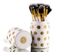 BH Cosmetic White Dot Makeup Brushes Set of 11 Brushes (Best for Make up). 