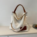Women's Canvas Shoulder Bags Eco Reusable Foldable Shopping Bag Fashion Large Capacity Handbags Casual Bag. 