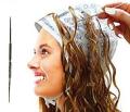Reusable Plastic Hair Coloring Tools Highlight Dye Cap+Hook Needle. 