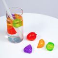 Reusable Assorted Fruit Shaped Ice Cubes - 10 Pieces. 