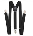 Elastic Suspenders (Gallace) For Men Black (Adjestable Size). 
