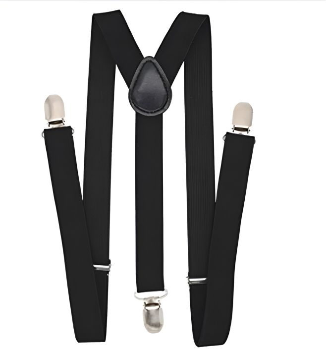 Elastic Suspenders (Gallace) For Men Black (Adjestable Size)