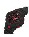 Casio G Shock GA-700 Series Mens Round Analog+Digital Black Resin Bezel World Time, Stopwatch, LED Light (Super Illuminator), 5 Daily Alarm, Hourly Time Signal, Full Auto Calender (to year 2099) Black Resin Band Watch-GA-700BNR-1ADR. 
