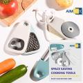 Kitchen Gadgets Set 5 Pieces, Space Saving Cooking Tools Cheese Grater, Bottle Opener, Fruit/Vegetable Peeler, Pizza Cutter, Garlic/Ginger Grinder, Stainless Steel Accessories Dishwasher Safe(Blue)…. 