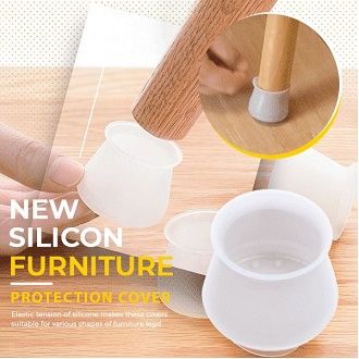 Pack Of 8 Table Chair Leg Silicone Cap Pad Furniture Non Slip Feet Cover Floor Protector Foot Bottom Pads Caps Rubber Home Decoration