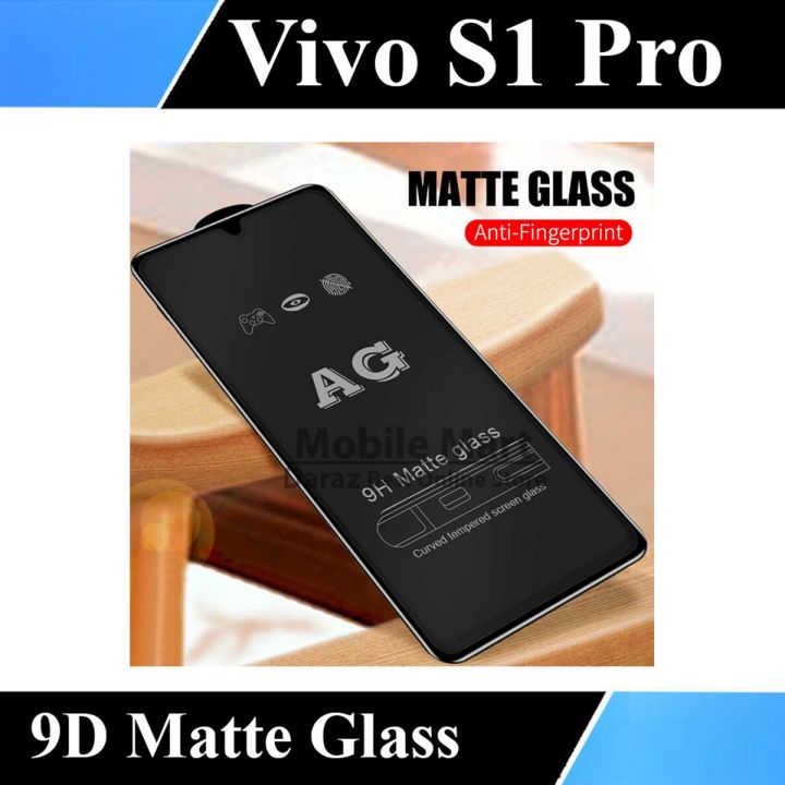 Vivo S1 Pro Vivo Y51 9D11D21D Matte Glass Protector, Full Edge To Edge Black Screen Protector For Vivo S1 Pro Vivo Y51