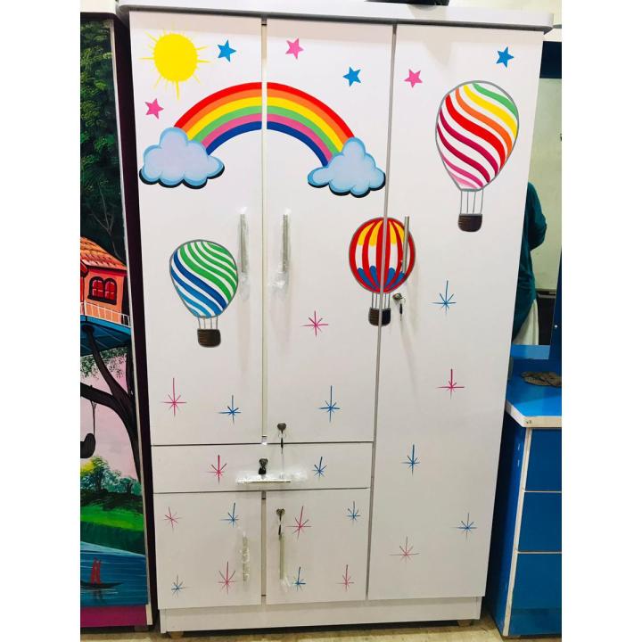 6ft Imported Multi-Color Baby Wardrobe with Drawers