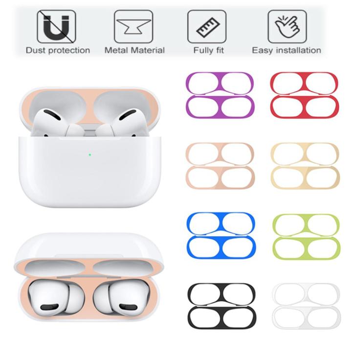 Metal Sticker For AirPods Pro 2 Earphone Case Stickers Dustproof Scratchproof Sticker For Apple Air Pod 3 Pro 2 Protective Cover