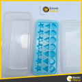 Ice Cube Tray with Ice Container Storage Box Scoop With Lid Multi Shape Ice Tray. 