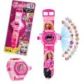 Barbi-e Projector Light Digital Watch For Kids, Kids Projector Wrist Watch 24 Images Increase your child mind creativity  through these images. 