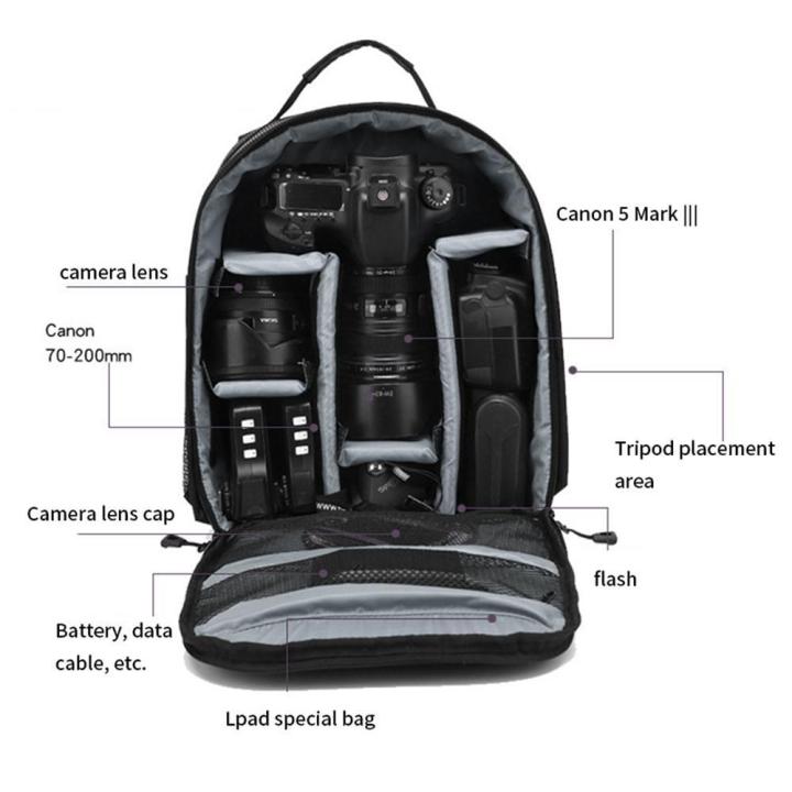Topsky%20Multi-compartment%20Camera%20Backpack,%20Waterproof%20Shockproof%20Outdoor%20Camera%20Photo%20Bag%20Case%20For%20Nikon%20Canon%20DSLR%20-%20Image%204