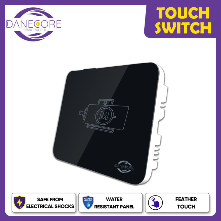 Danecore Motor Touch Switch Button – Modern Design Non WIFI Touch panel Button, Motor (16amp) Wall light Switch