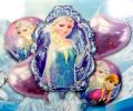 Frozen Happy Birthday Theme Decoration set- pack of 80Pcs Frozen Birthday Theme Elsa & Anna Birthday Theme Decoration for Girls. 