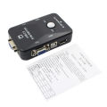 2 Port USB VGA KVM Switch Box For Mouse Keyboard Monitor Sharing Computer PC. 