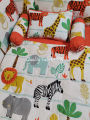 CS-675: Lion & Zebra Cot Bedding Set. 