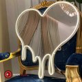 Melting Heart Neon Selfie Mirror - Neon Lights  Mirror for wall  Mirror  Mirror for wall decoration  Room decoration items  Wall Decoration items  Neon lights  Neon lights for room  neon lights for room  Neon Walls. 