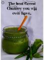 Coriander and mint chatni. 