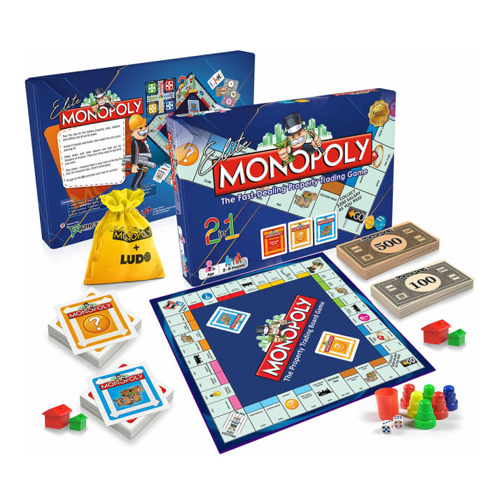 Monopoly – Elite Edition – 2 in 1 Board Game Indoor Game