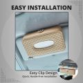Tissue Box For Car And Office PU LEATHER MADE IMPORTED Tissue Box Car Tissue Holder Car Sun Visor Tissue Paper Box Holder Car Styling Interior Accessories. 