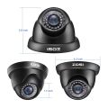 ZÒSI 4 Pack 2MP 1080p HD-TVI Home Security Camera Outdoor Indoor 1920TVL, 24PCS LEDs, 80ft Night Vision, 90°View Angle, Weatherproof Sùrveillance CCTV Black Dome Cameras.. 