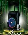 Audionic Speaker Mehfil MH-715 Portable Speaker with Mic, Wireless Speaker great as a Karaoke Speaker, 40W Bluetooth Speaker, Speaker with 3000mAh, Trolly Speakker with  Wireless MIC. 